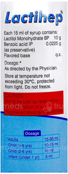 Lactihep Lemon Flavour Syrup 200Ml Lactihep Lemon Flavour Syrup 200Ml